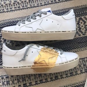 ISO GOLDEN GOOSE HI STAR WHITE WITH GOLD LEAF 37